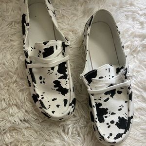 Cow print shoes